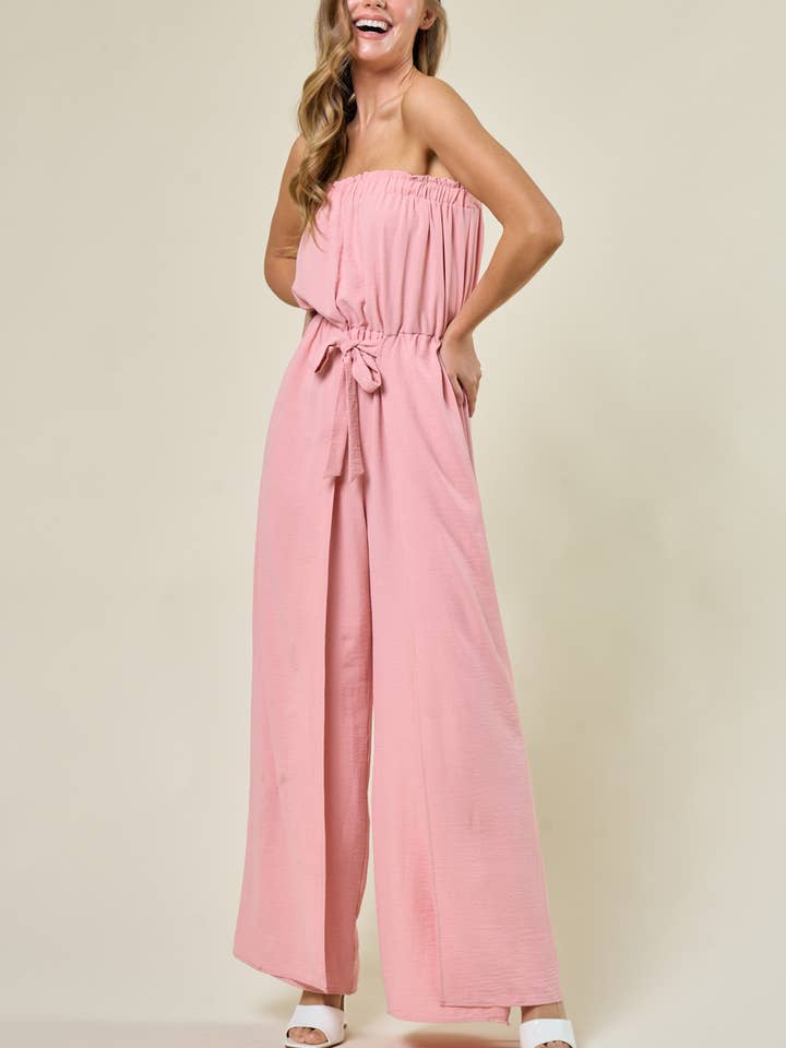 Saints & Hearts – Engroshandel Jumpsuit - Dame – SR4201E LILLA SOLIDT RØR BUKSEDRAGT