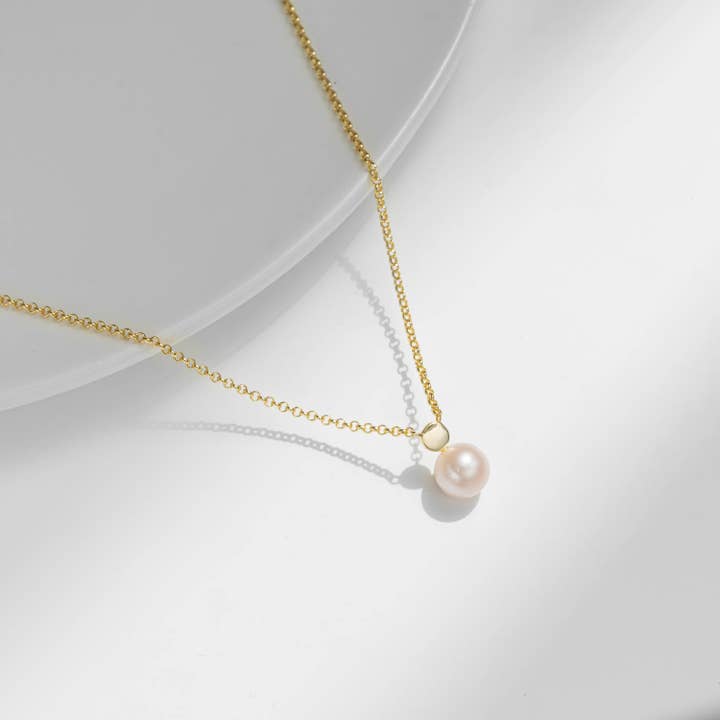 925 Sterling Silve Pearl Pendant Necklace for wholesale by Silver Sara