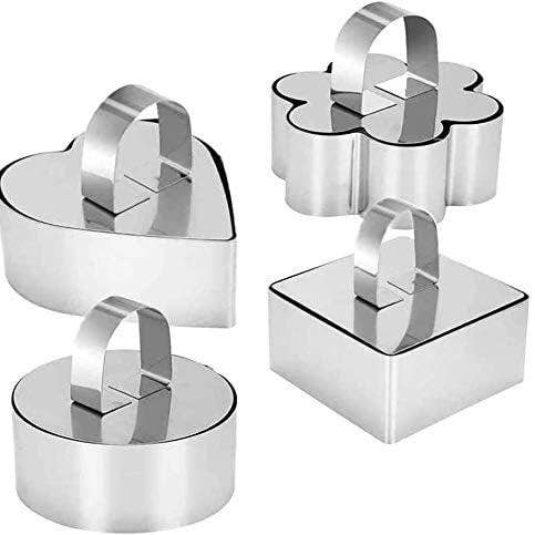 VIGOR - Wholesale Cake Pan - 3D Cake Molds with Pusher Lifter Cooking Rings Set of 4