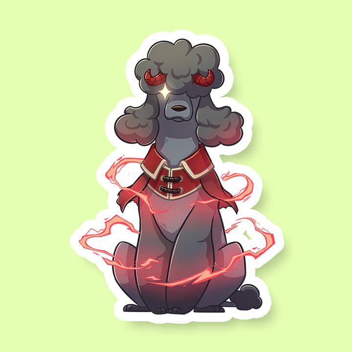 Autocollant pour chien Warlock Class D&D pour la vente par Riftgate