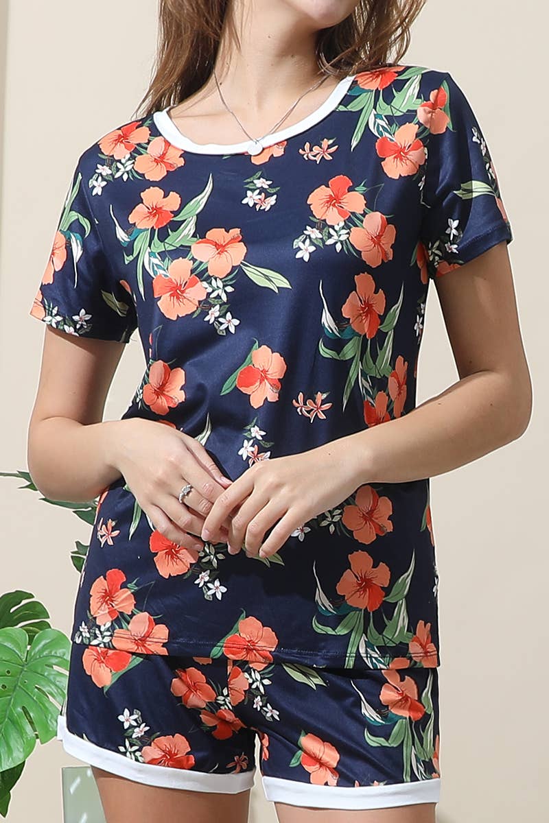 NINEXIS - Wholesale Sleepwear Set - Women's - CWSPJ031_SHORT SLEEVE TOP WITH SHORTS PAJAMA SET16