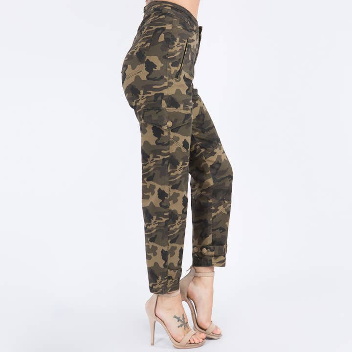 American Bazi - Wholesale Pants - Women's - PLUS SIZE HIGH WAIST SLOUCHY CARGO PANTS-RJH20103P