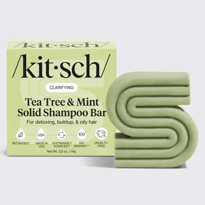KITSCH - Wholesale Shampoo Puck/Solid Shampoo - Tea Tree & Mint Clarifying Shampoo Bar
