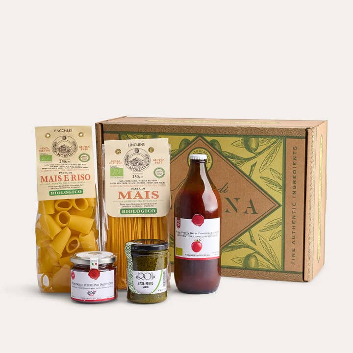 Gluten-Free Italian Pasta Feast Gift basket - Vegan for wholesale by Morelli Pasta