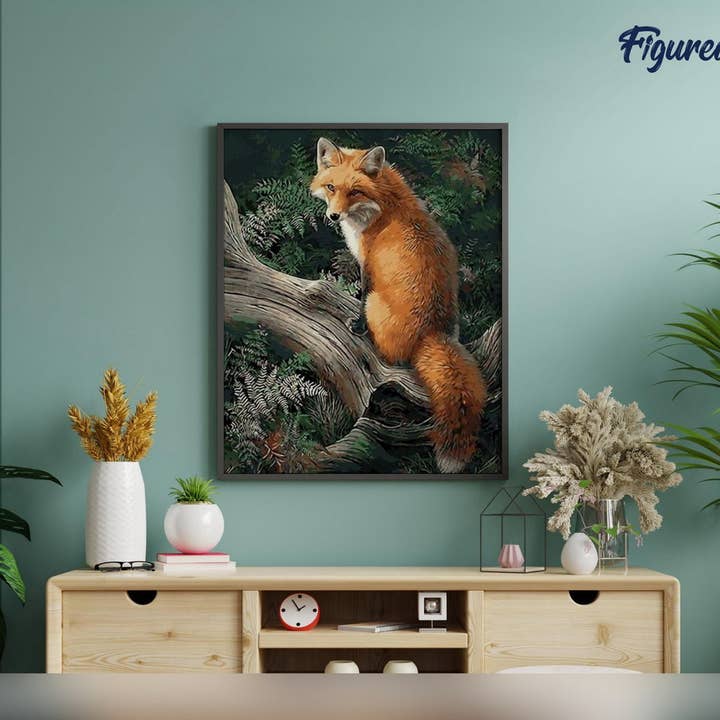 Figured'Art - Wholesale Paint Set - Paint by numbers - Fox in the Woods3