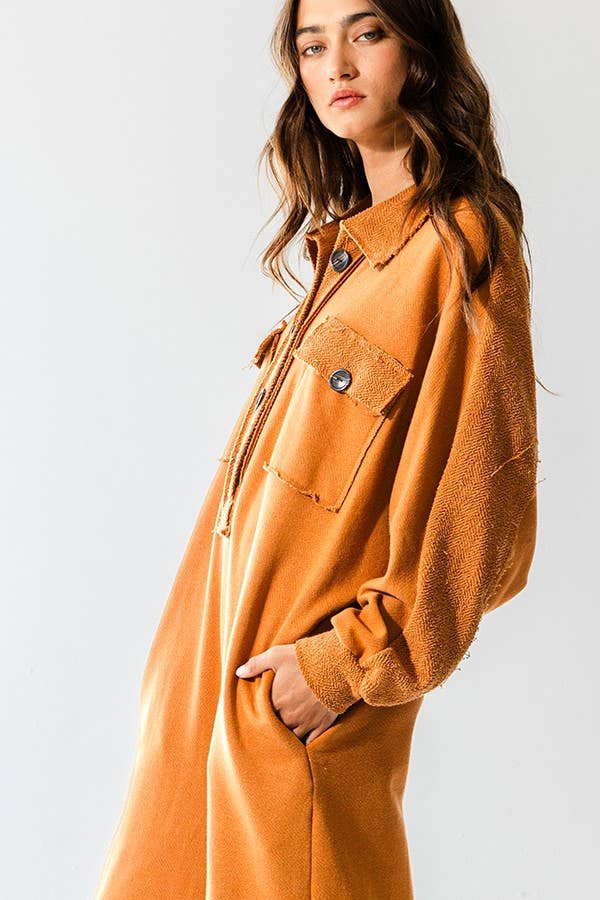 BUCKETLIST INC - Wholesale Jumpsuit - Women's - R5343 Oversize French Terry Jumpsuit32