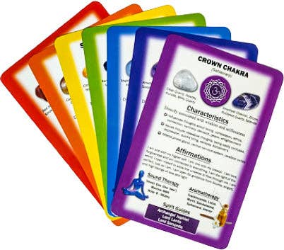 Deep Healing Light - Wholesale Meditation Supplies - Chakra Healing Altar & Meditation Kit - 7 Chakra Sets: Engraved Symbols Stones, Healing Cards, Essential Oil Blends, Scented Candles, Selenite Crystal5