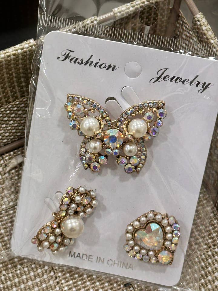 set of 3 butterfly pins for wholesale by ADORA