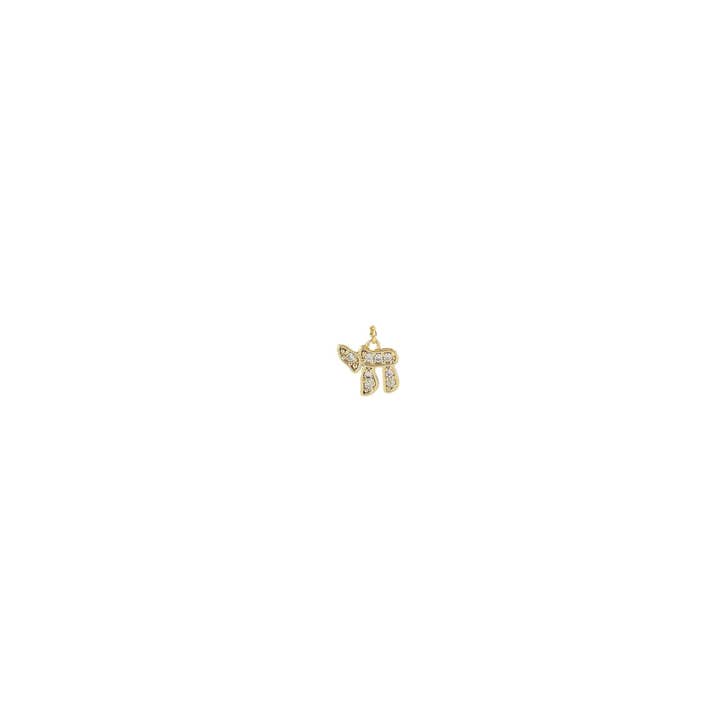 Love, Lisa - Wholesale Individual Charm/Pendant - Eternal Chai Charm Collection – Gold, Silver & Pavé Accents