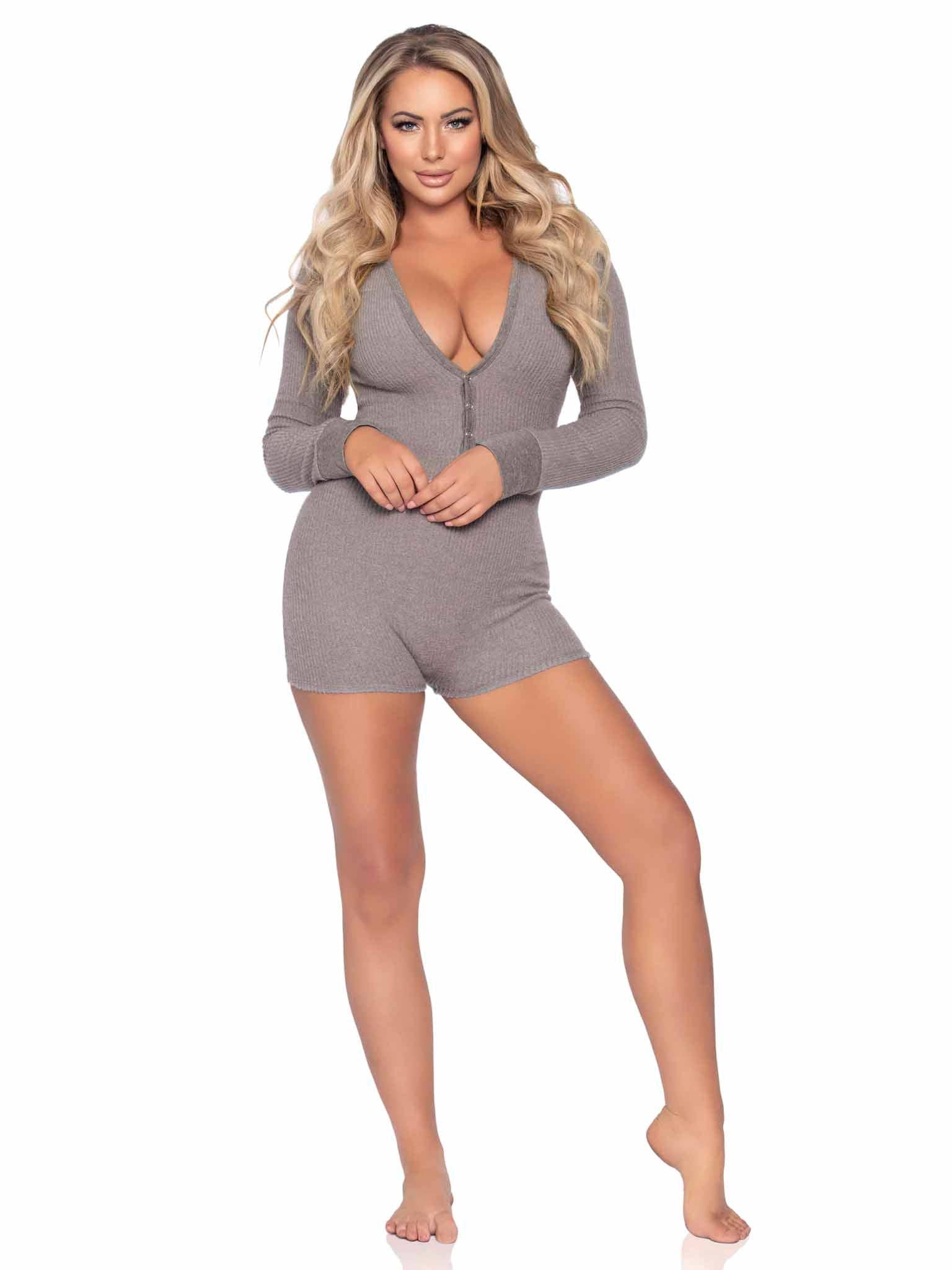 Leg Avenue - Wholesale Lounge Romper - Women's - Sweet Dreams Long Johns Romper3