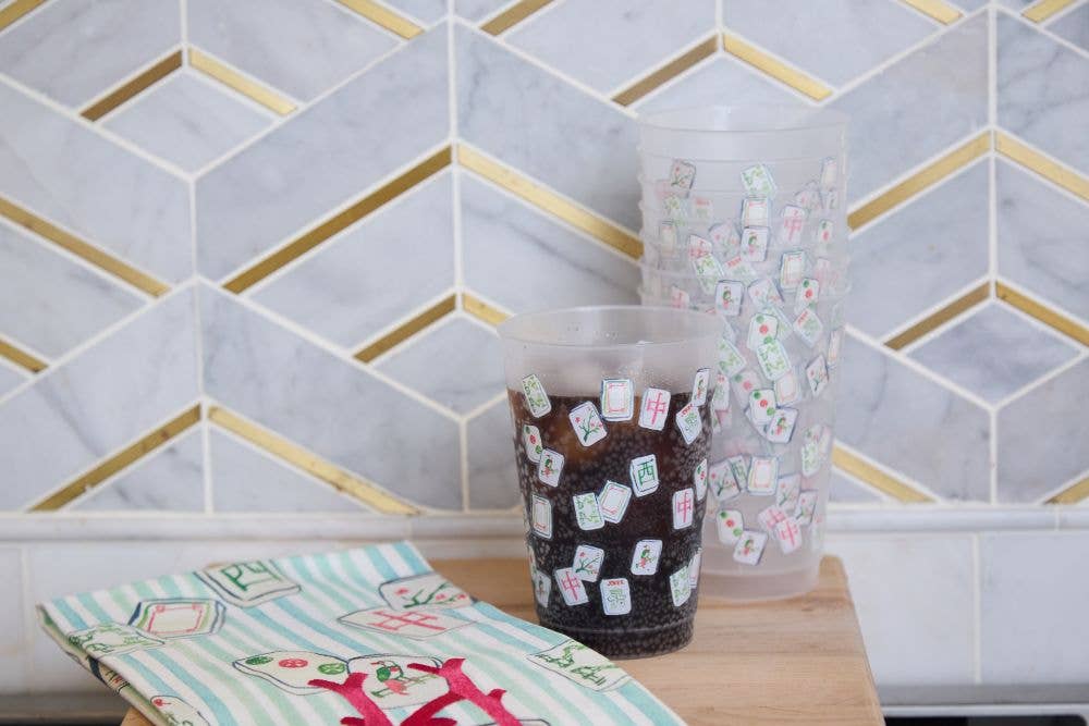 Over the Moon Gift - Wholesale Disposable Cup - Mahjong Frosted Cups1