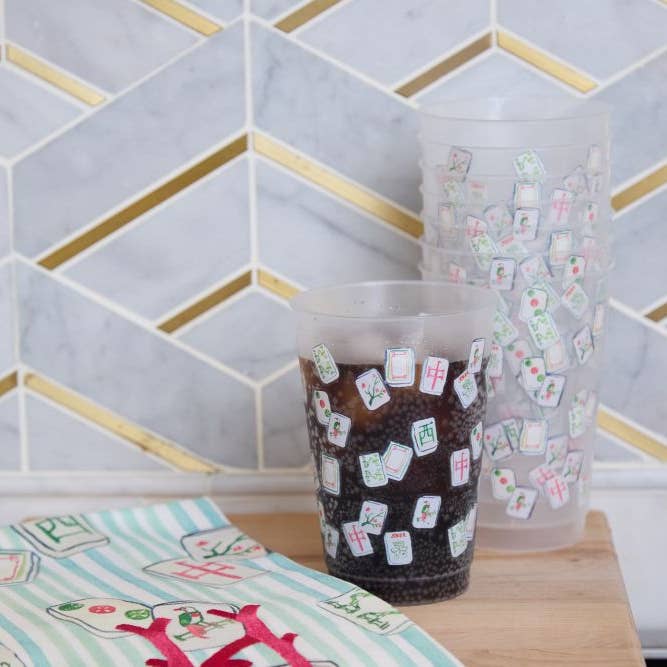 Over the Moon Gift - Wholesale Disposable Cup - Mahjong Frosted Cups1