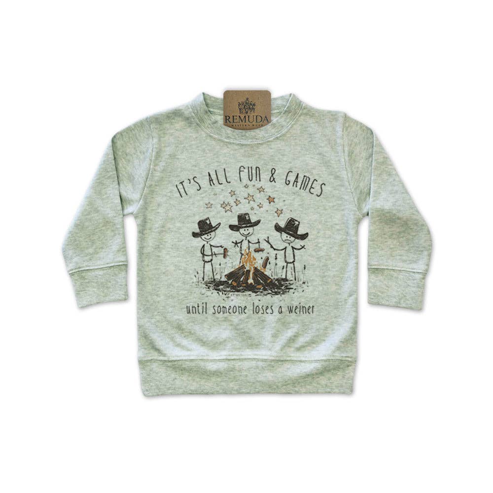 Remuda Western Wear - Wholesale Shirt - Baby - It's All Fun & Games Until Someone Loses A Weiner - Infant Pullover3