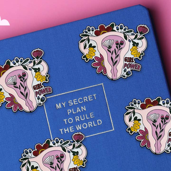 Neha Lee Designs - Wholesale Lapel Pin/Button - Uterus enamel pin5