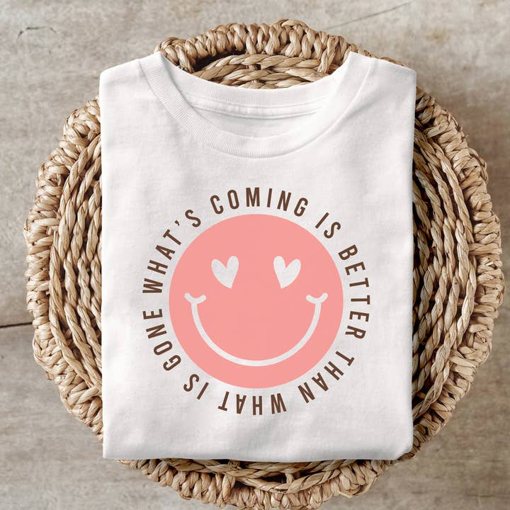 What’s Coming Smile for wholesale by Peach Tree Textile + Trends