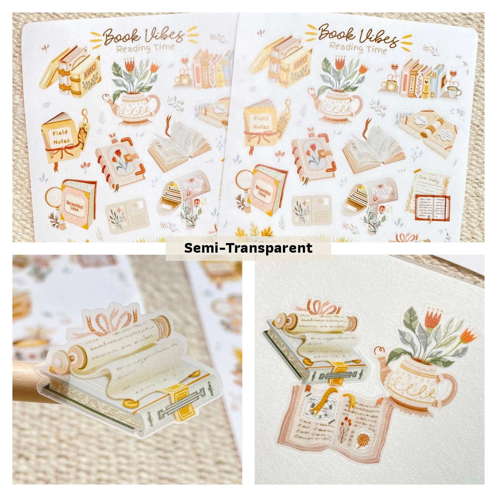 Lettoon – Adesivo por atacado – Folha de Adesivos - Hora da Leitura19