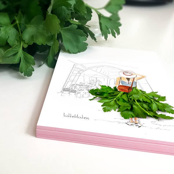 Lütteblüten - Vente Carte de vœux classique - Carte postale Der Hamburger Isemarkt avec enveloppe2