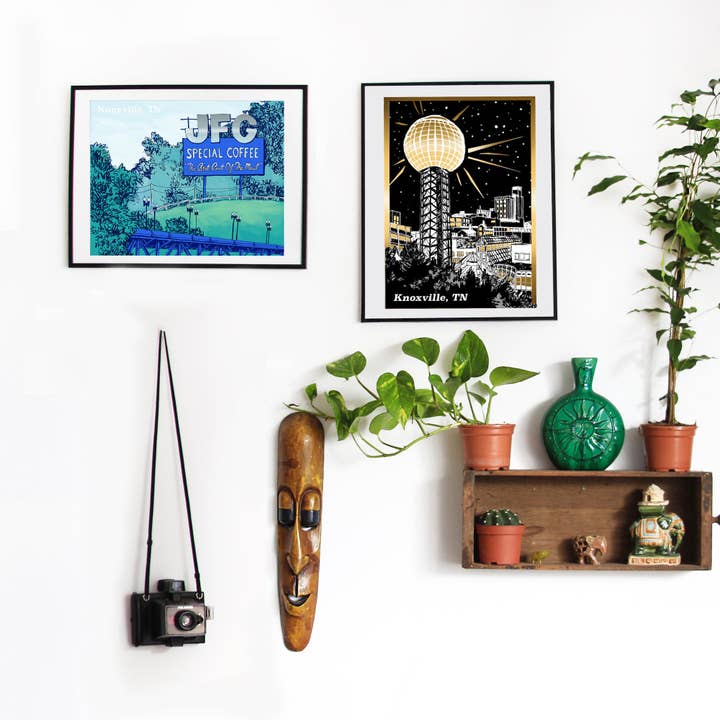 Esther Sketch - Wholesale Art Print - JFG Coffee Silver Foil Art Print 8.5"x11"3