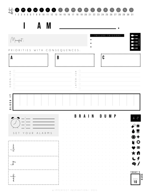 Imperfect Inspiration - Wholesale Planner - Daily ADHD Notepad Planner2