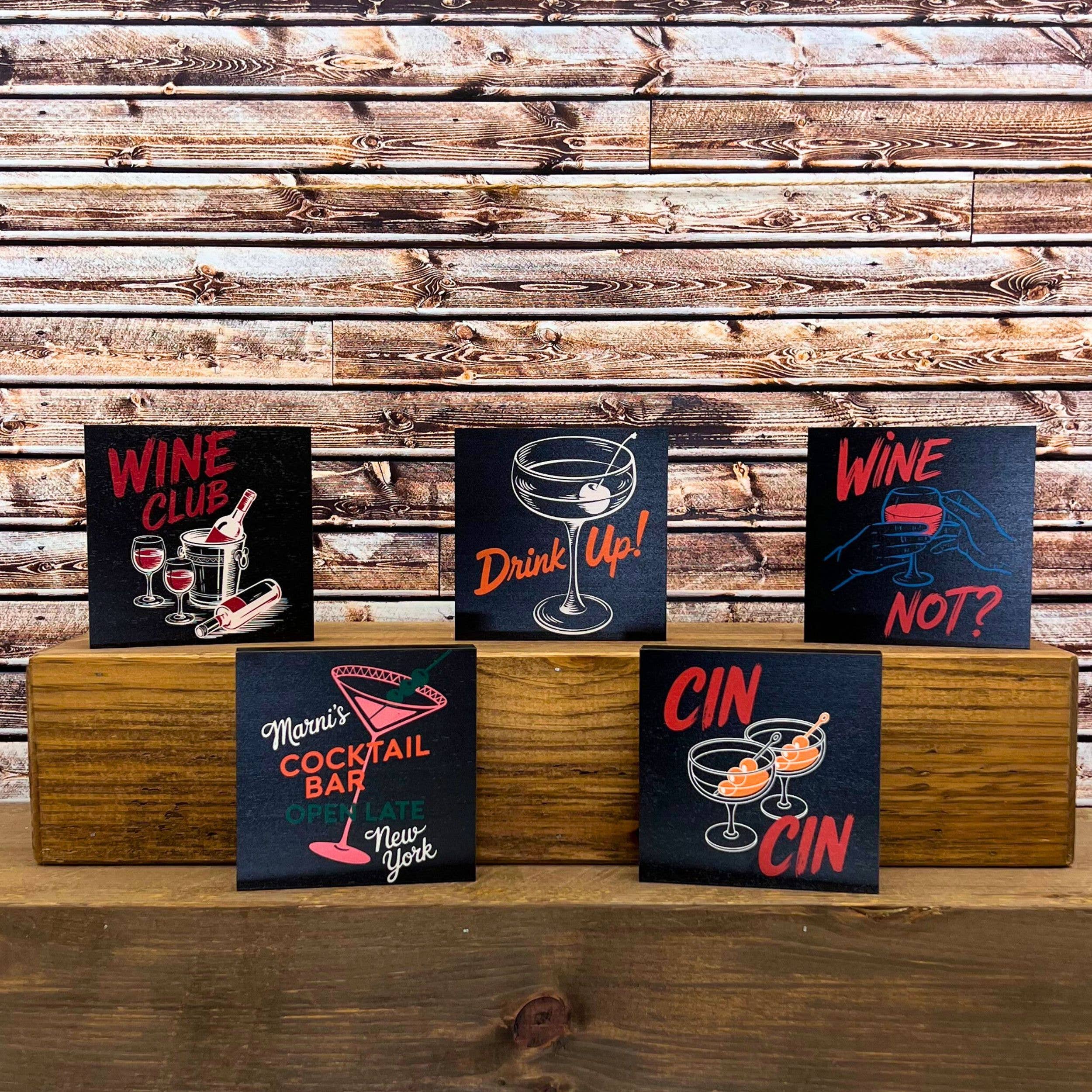 Home Accents By Driftless - Vente Pancarte - Panneaux en bois amusants et petits du club de vin2