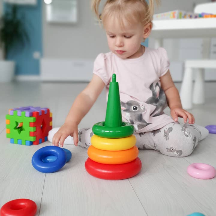 Lotus Pharmacy & Kids Boutique - Wholesale Stacking Rings Game - Baby - Educational toy "Pyramid" LUX in a box, Tigres3