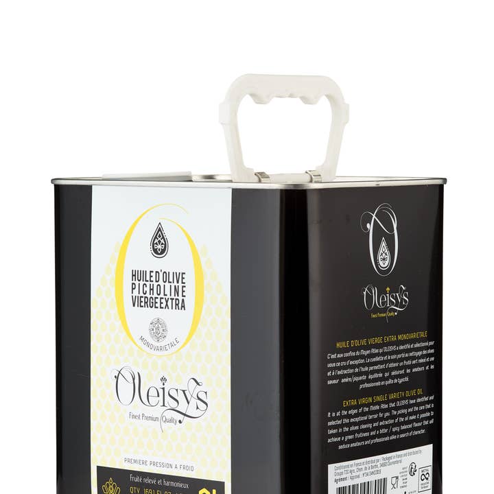 Oleisys - Wholesale Olive Oil - Oleisys® Organic Picholine Extra Virgin Olive Oil 3L1
