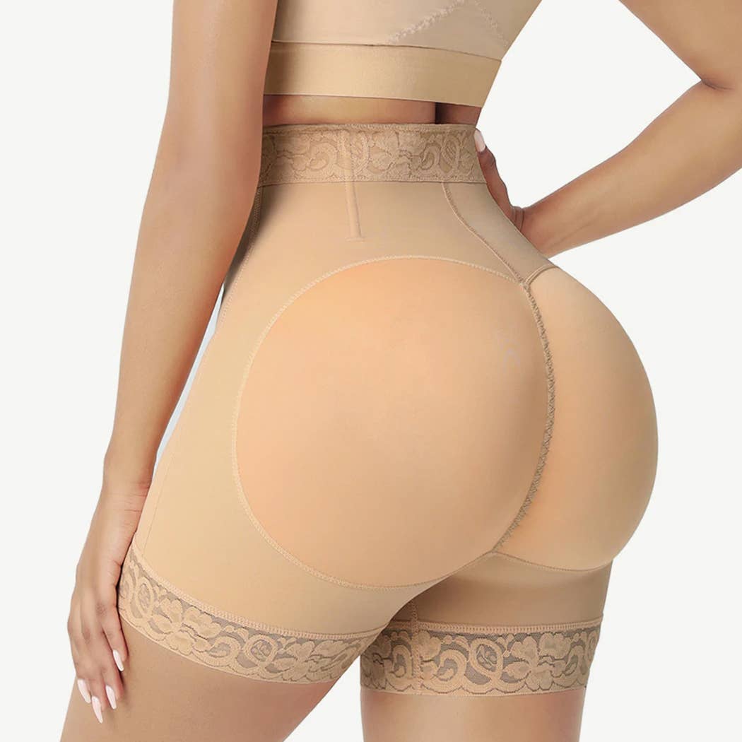 Curvy Fix - Wholesale Shapewear - Women's - Front Zipper Booty Lifting Shorts Lace Butt Curve Smoothing11