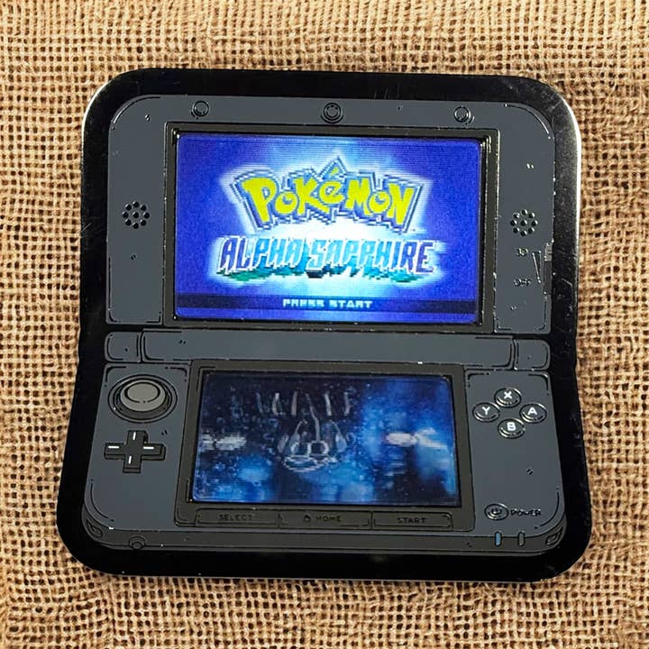 3DS 2.5" Lenticular Pokemon Alpha Sapphire Pin for wholesale by GoopyGoblins