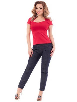 Steady Clothing - Wholesale T-Shirt - Women's - Sophia Top in Red2