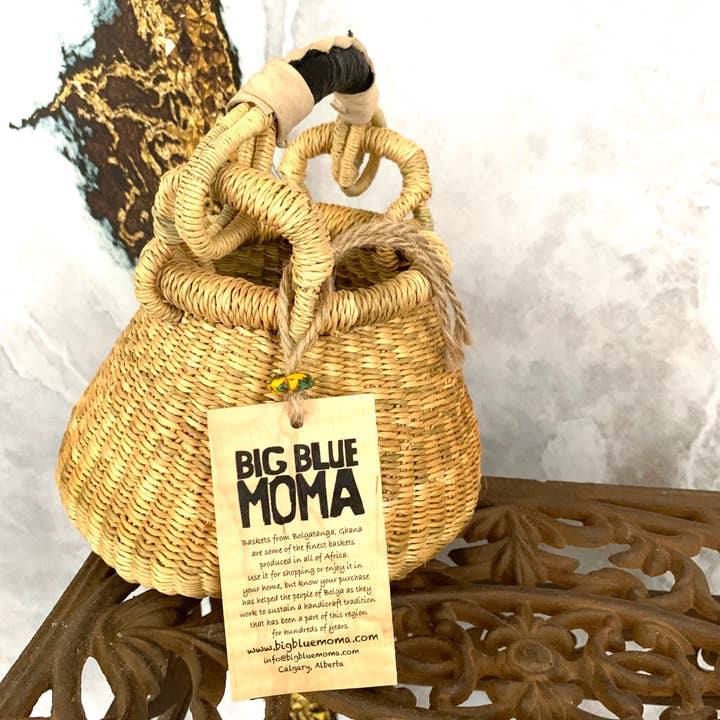 Cesta de panela pequena - paleta natural por atacado de Big Blue Moma Baskets