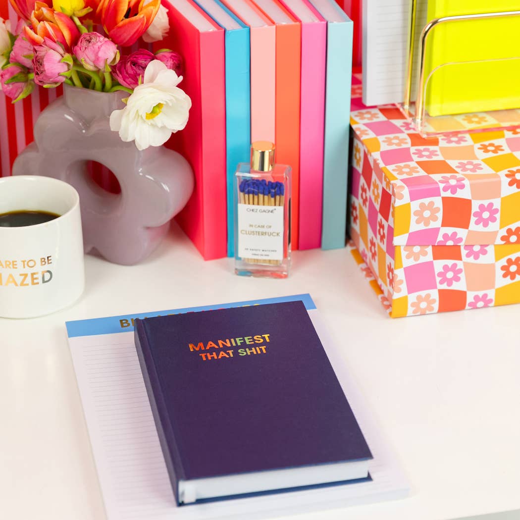 Chez Gagné - Wholesale Journal/Diary - Manifest That Shit - Hardcover Daily Journal - Hystar Navy4