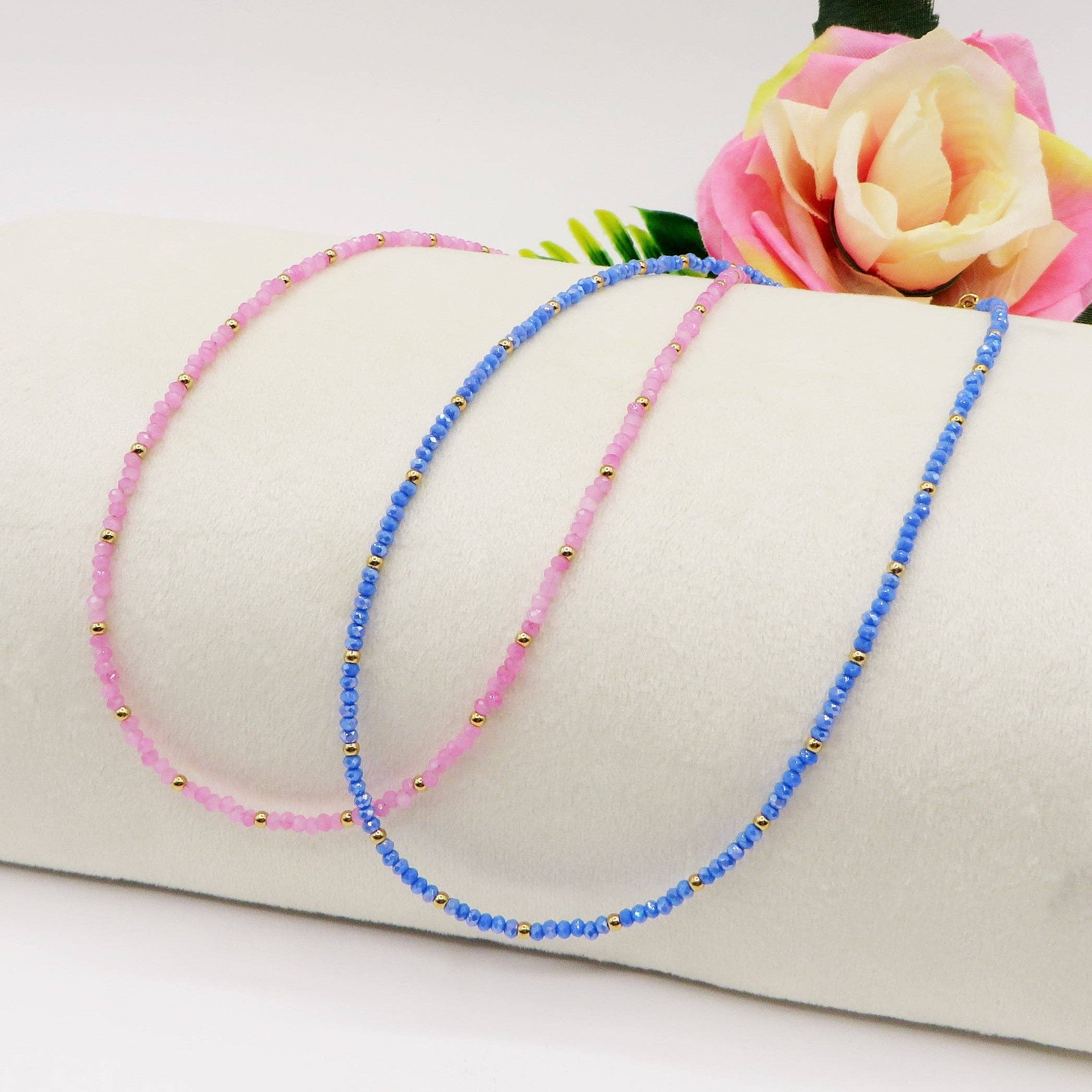 Daemon srls - Wholesale Beaded/Pearl Necklace - OCEAN - Collana perline cristallo e ACCIAIO inossidabile colori brillanti2