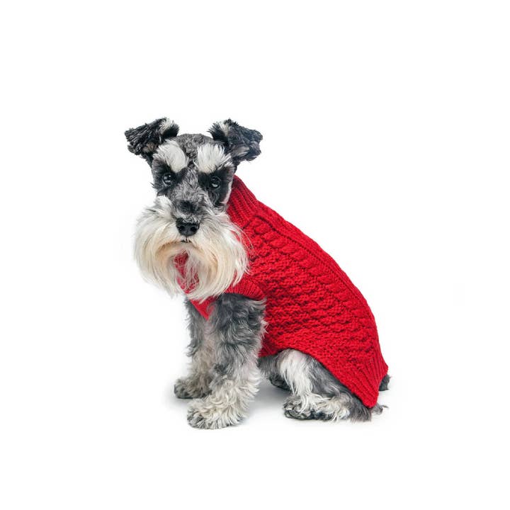 fabdog – wholesale Tröja - Hund – Röd Super Chunky Tröja1