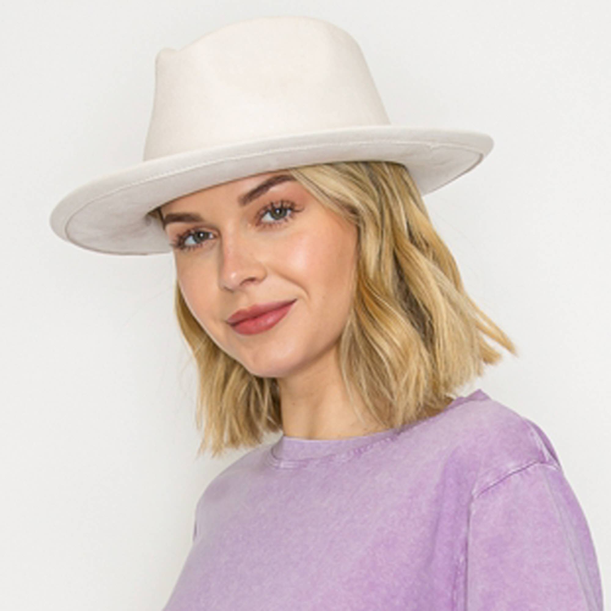 Queens INC - Wholesale Fedora - Women's - Stiff Short  Brim Rancher in  Suede Hat5