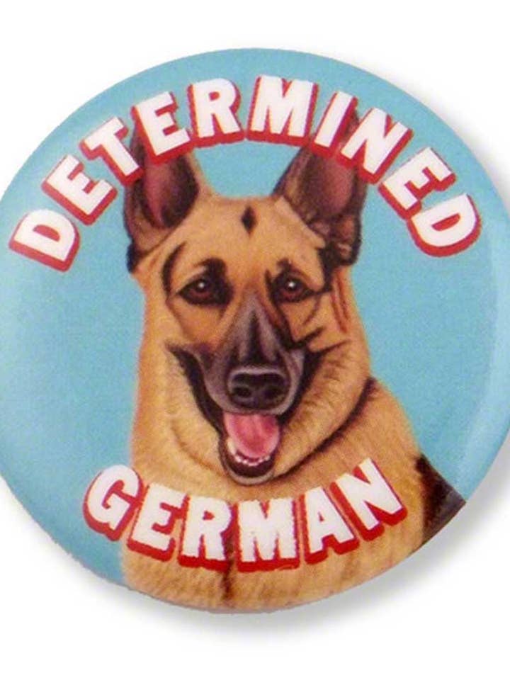 10-pack Schäferhund 'Bestämd Tysk' Reversnål Knapp för wholesale av Retro Pets