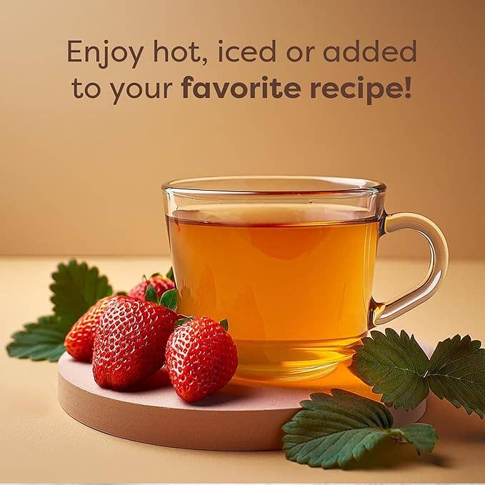 Waka Coffee & Tea - Wholesale Health/Detox Tea - Unsweetened Strawberry Flavored Green Instant Tea 4.5 oz Bag6