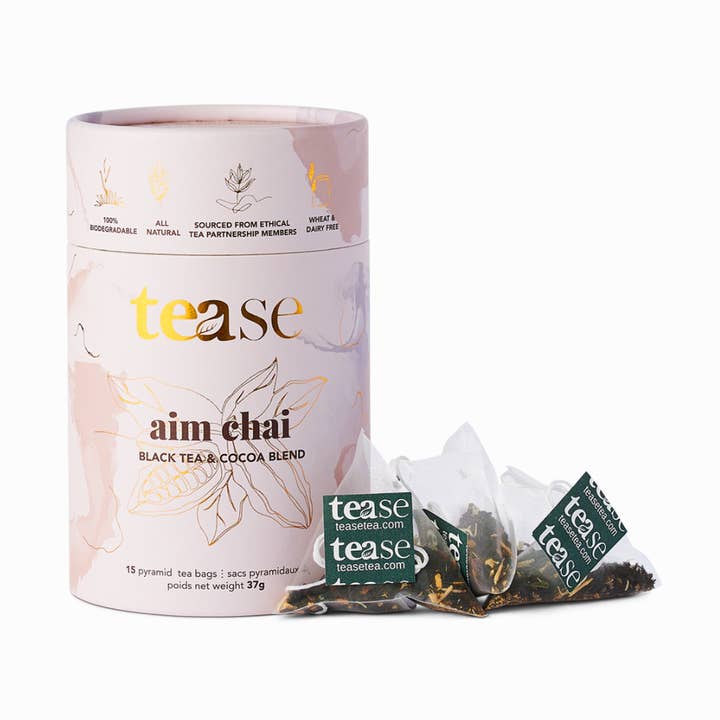 Aim Chai Thé | Thé noir | Infusion glacée ou chaude pour la vente par Tease | Wellness Tea Blends + Accessories