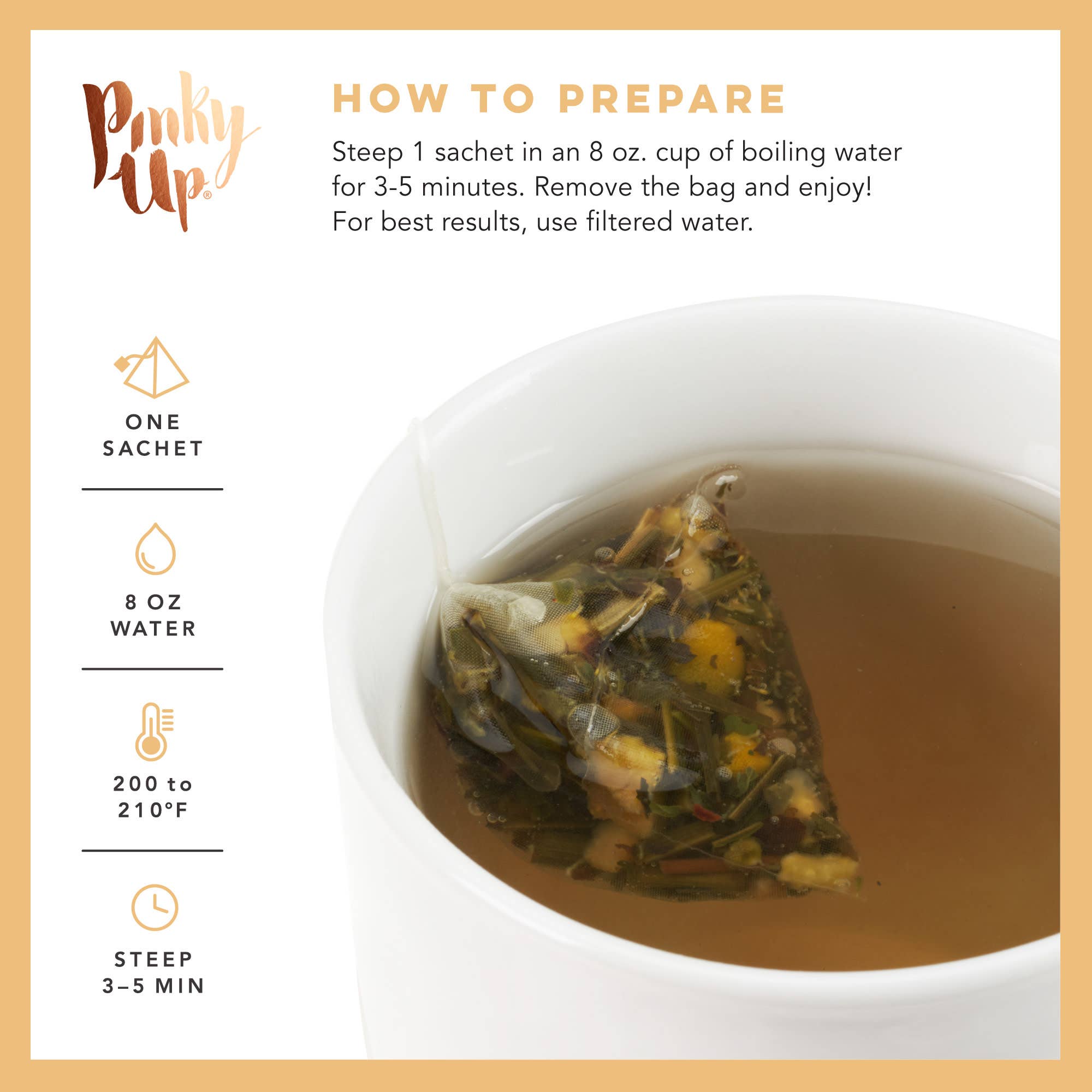 Pinky Up - Wholesale Tea Bags - Chamomile Citrus Herbal Tea 15 Sachets6