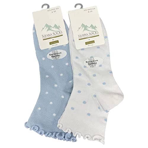 Sierra Socks - Wholesale Socks - Women's - Women's Rayon Quarter High Socks - in 4-Pair or 2-Pair Packs with Fun Lettuce Edge Ruffle Socks for Women, Girls and Teens2