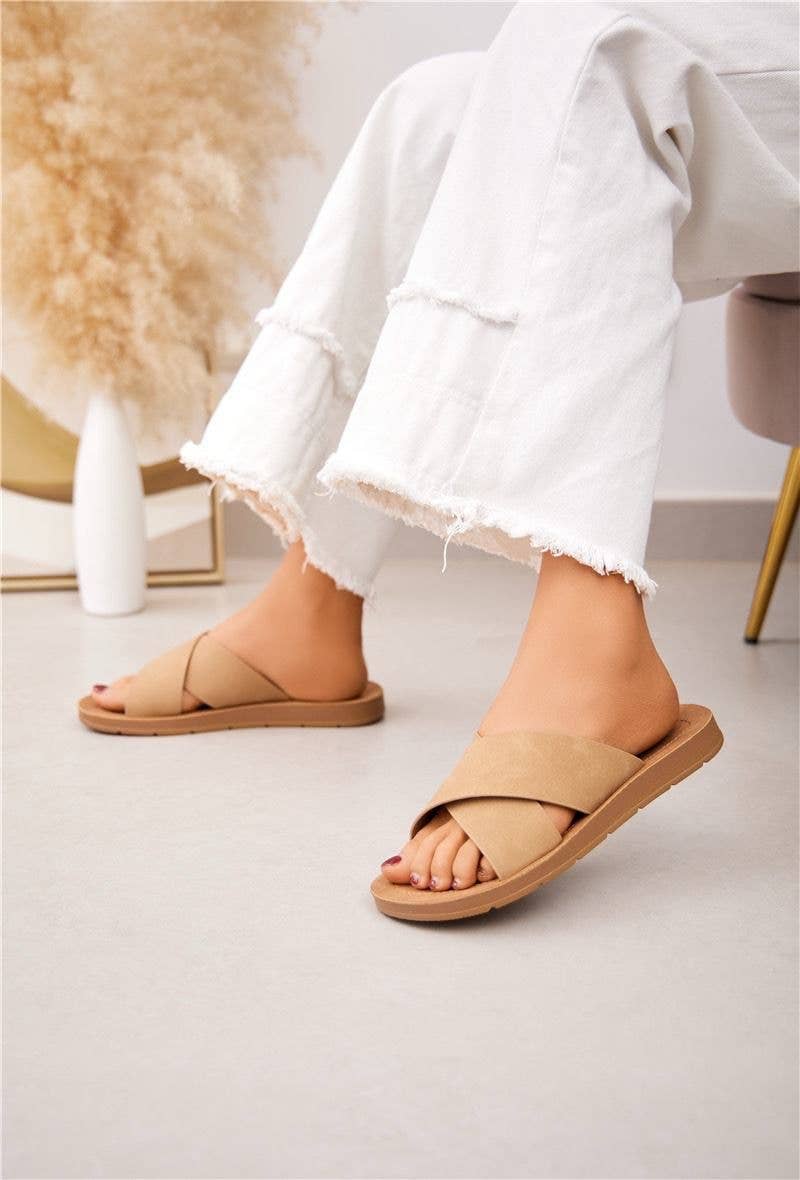 No Doubt Shoes - Venta al por mayor Sandalias - Mujer - Sandalias deslizantes con bandas cruzadas y diseño tipo flip flop3