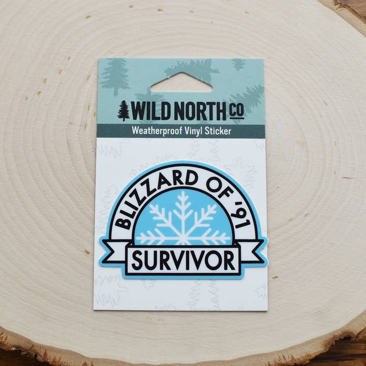 Wild North Co - Wholesale Sticker - Blizzard of '91 Survivor Sticker2