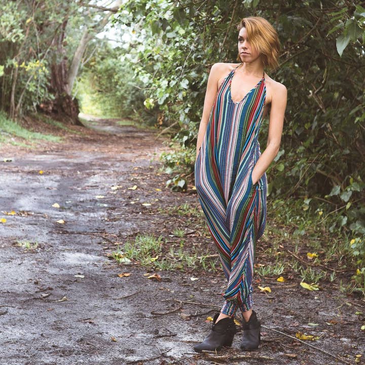 Buddha Pants - Wholesale Jumpsuit - Women's - Striped Harem Jumpsuit By Buddha Pants7