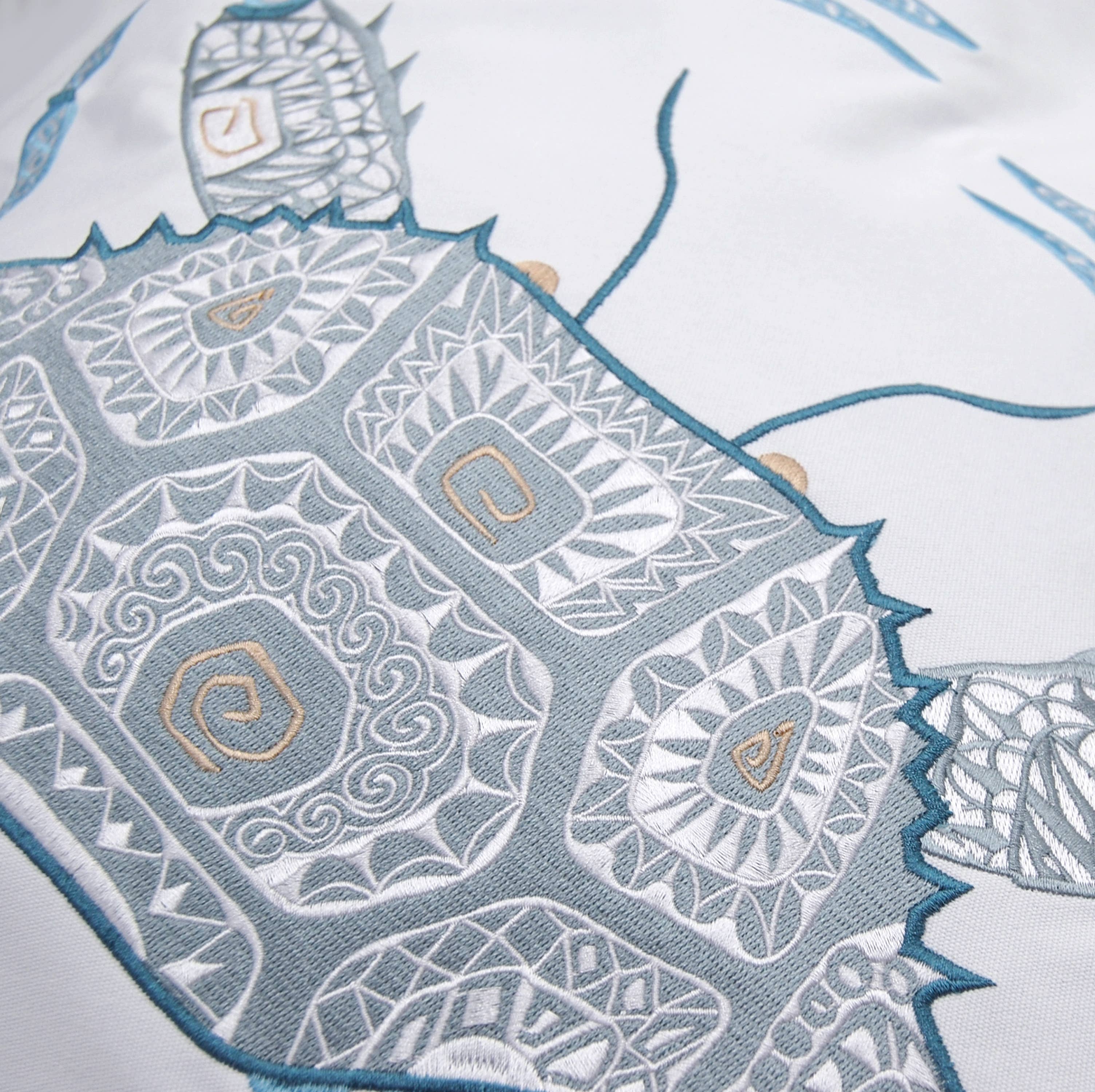 Rightside Design - Wholesale Throw/Decorative Pillow - Sea Glass Tribal Crab Indoor/Outdoor Throw Pillow2