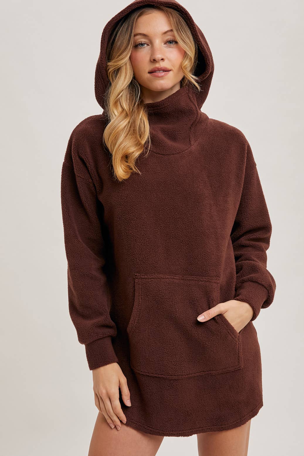 Bluivy - Wholesale Hoodie - Women's - FLEECE HOODIE TUNIC0