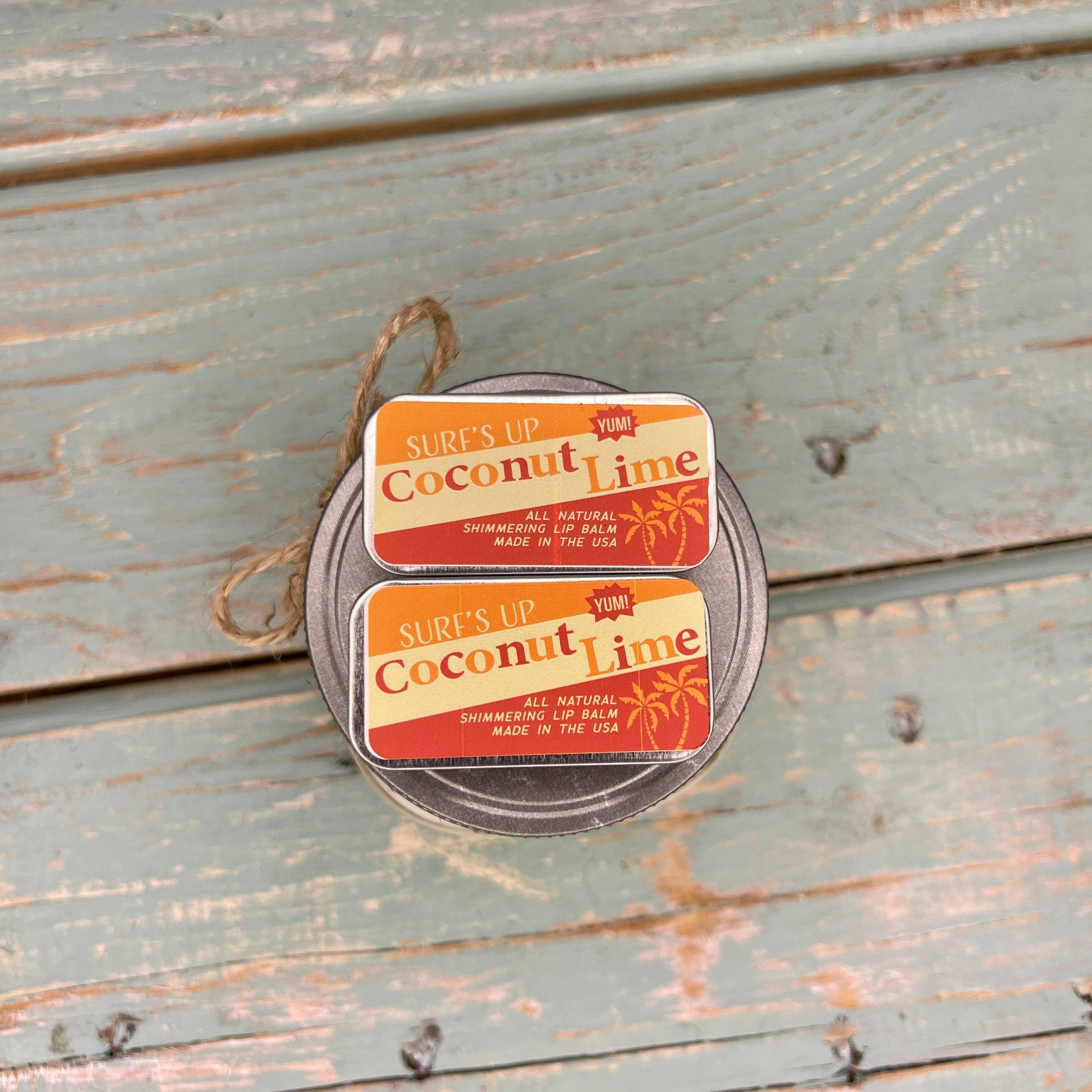 Surfs Up Candle – Engroshandel Læbepomade – Coconut Lime Shimmering Lip Balm - Pakke med 12