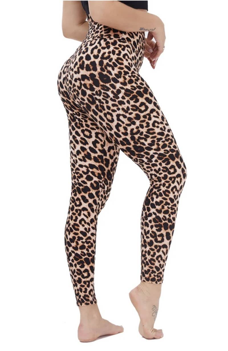 LEOPARD PRINT HIGH WAIST LEGGING for wholesale on Faire2