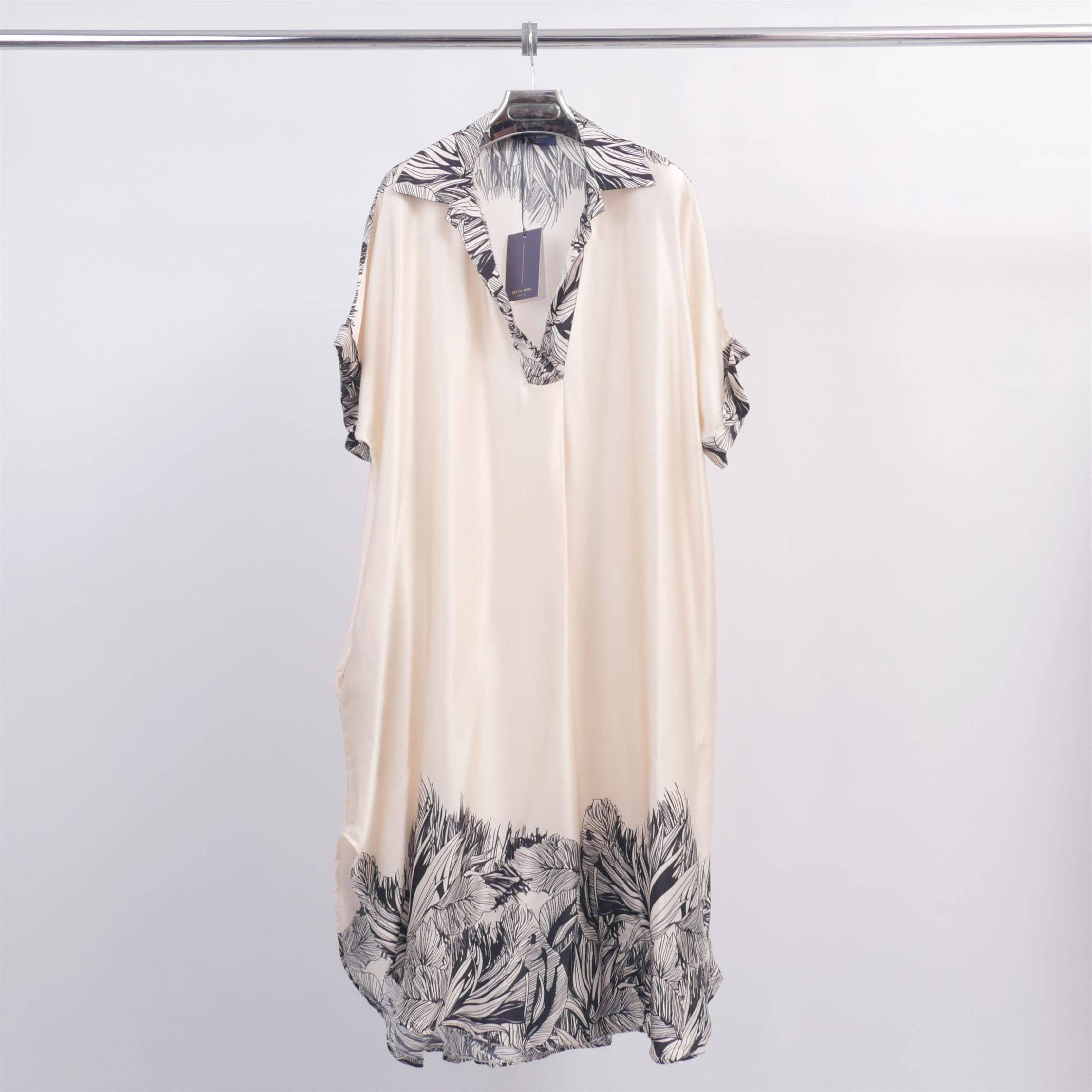 Cecile Wang - Vente Robe – femme - Robe en satin imprimé motif floral KD6917VS-46