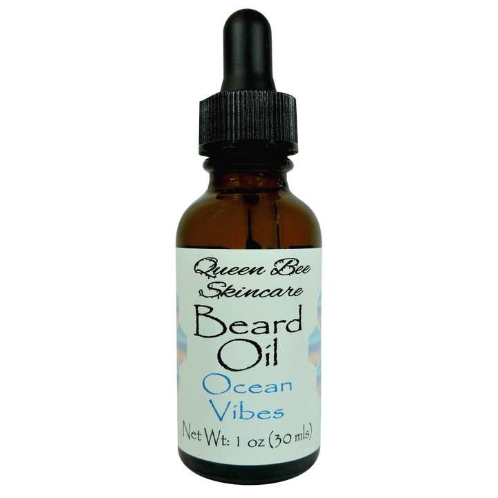 Ocean Vibes Beard Oil 1oz for wholesale by Queen Bee Skincare, LLC