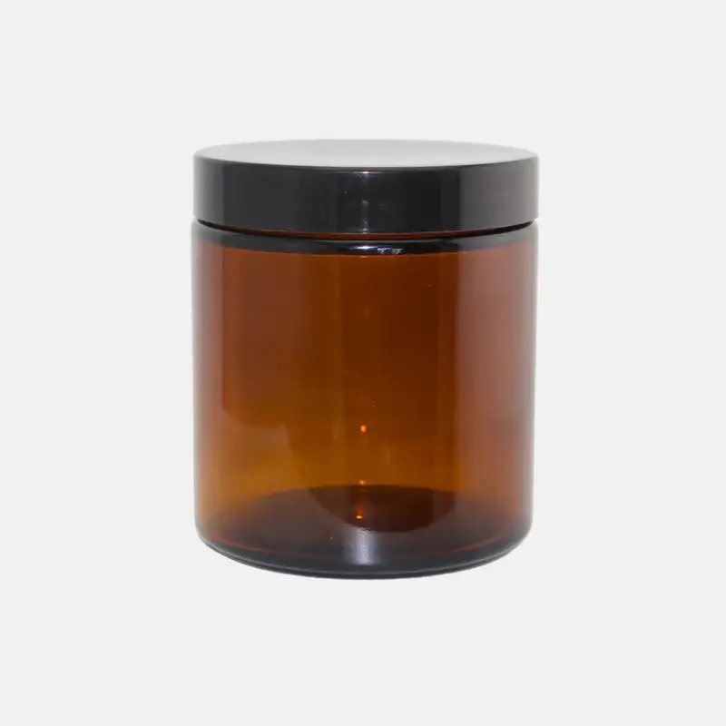 Lampara - Wholesale Jar/filled candle - White Label 400ml Amber Jar Soy Candles with Lid0