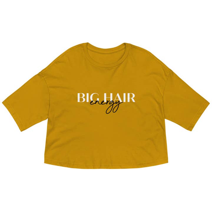 Haut court Big Hair Energy Loose à épaules tombantes pour la vente par AfroGirl By Hannah